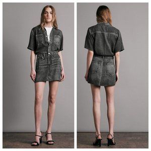 rag & bone Liquid Miramar Printed Denim Minidress
